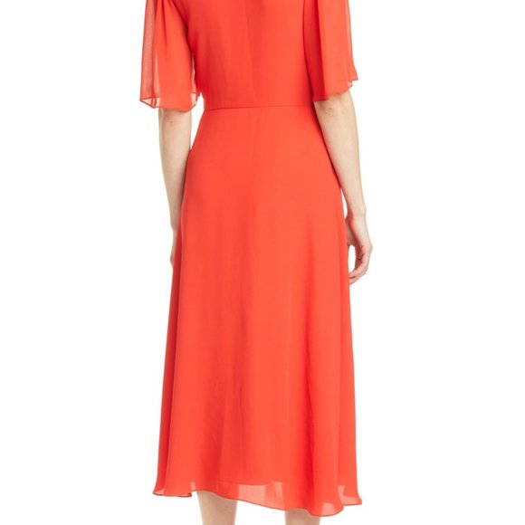 A "True Wrap" Suri Flutter Sleeve Dress - Picture 4 of 12